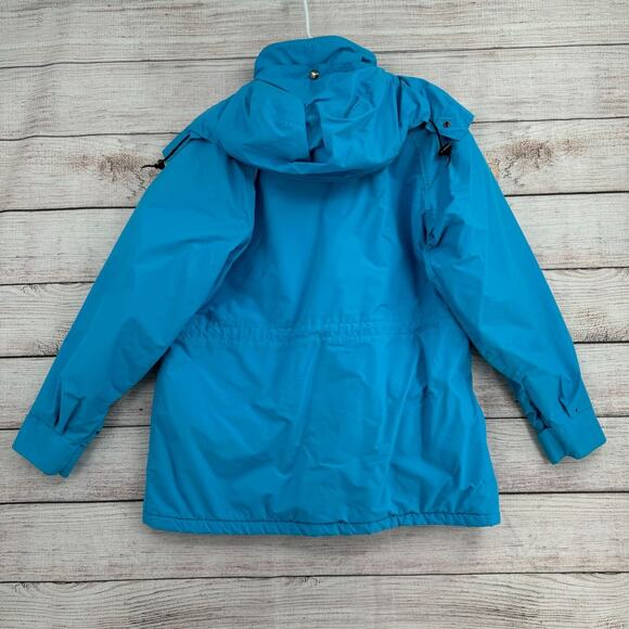 Vintage Woolrich Teton Gore-Tex Fleece Lined Anorak Jacket Women's L Blue - Picture 2 of 10
